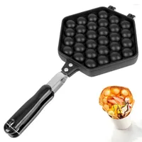 Baking Moulds DIY Muffins Plate Roller Eggettes Mold Non-stick Coating Egg Bubble Cake Pan Aluminum Puff Maker Mould Cooking Tool