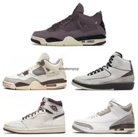 2022 Authentic 1 High OG Shoes A Ma Maniere 2 Airness 3 3S AMA 4 Violet Ore 4S Man Woman Outdoor Sports Sneakers With Original Box Size