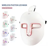 Face Care Devices Wireless 7 Colors LED Mask Pon Treatment Facal Beauty Skin Rejuvenation Anti Acne Wrinkle USB Charge 220921