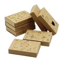 Embrulho de presente 20pcs Kraft Paper Soapflower Drawer Boxes Caixa de doces de casas de doces para sabonete artesanal Jóia de jóias Kraft Box 220922