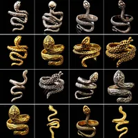 Cluster Rings 30pcslot Vintage Snake Animal Multicolor Antique Male Female Punk Biker Metal Ring Women Accessories Boy Gift 220921
