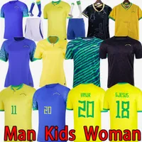 Xxxl 4xl 2022 koszulka piłkarska Brazils Vini Jr G.jesus Brasil 22 23 Camiseta de Futbol 2023 Bramkarz koszula piłkarska Kobiet Kit Kit Kit Puchar Świata przed