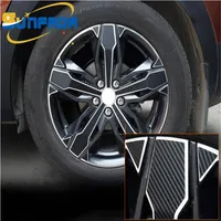 Sunfada 17 18 Rimprints de fibra de carbono Wheel Hub Rim adesivos para Peugeot 3008p84 2016 2017 5008 P87 2017 Car204Y