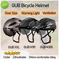 Cycling Helmets GUB MTB Goggles Cycling Helmet LED Light Integrally-Molded Road Bike Helmet 57-65 L- XXL Big Size Safe Adult Men Casco Ciclismo T220921