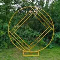 Party Decoration Diamond Wedding Arch Flower Balloons Stands Metal Props Background For Birthday Baby Shower