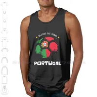 Men s Tank Tops Portugal Team World Soccer Cup Russia Portuguese Jersey Tanks Sleeveless Cotton Solid Black White 220922