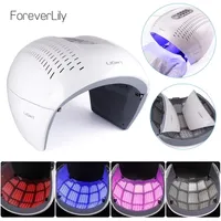 Face Care Devices Round Foldable 4 Color PDT LED Pon Light Therapy Mask Skin Rejuvenation Acne Remover Anti Wrinkle Beauty Equipment 220921