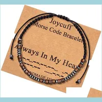 Bedelarmbanden handgemaakte morse code armbanden in mijn hart minnaar vriendschap armband voor vrouwen mannen