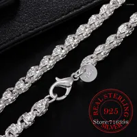 Chains Pure 925 Sterling Silver Necklaces For Men 5mm Chain Necklace Collier Choker Fashion Male Jewelry Accessories Gifts Bijoux
