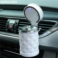 Universal Portable Car ashtray cigarette smoke Blue LED light without smoke suitable all accessory drop321P
