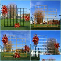 Party Decoration Wedding Flower Arch Backdrop Stand Wrought Iron Stage Grid Screen Ceremony Home Metal Props Drop Delivery 2 Yydhhome Dh4Ua