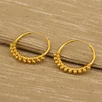 Hoop oorbellen 30 mm 14k goud gevulde kralen Minimalisme sieraden Brincos Pendientes Boho