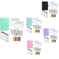 Notebook Binder Budget Planning Notepad 6 Ring Cover A6 Pockets Sticker Labels Cash Envelopes System