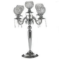 Party Decoration Wedding Tall Crystal Candelabra Centerpieces Clear Centerpiece Candle Holder