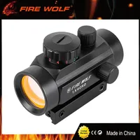 FIRE WOLF 1x40 Hunting Tactical Holographic Riflescopes Red Green Dots Optical Sight Scope Adjustable Rifle Gun Scope240s