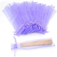 Gift Wrap 100pcs lot 8color Silk pouch for hand fans organza gift bag gift pouch for hand fans with drawstring 220922