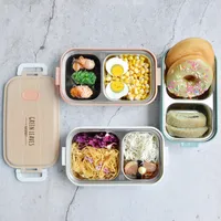 600ml Stainless Steel Lunch Box Creative Simplicity Home Office Camping Hiking Leakproof Portable Food Container Student Kid Bento Box 20220922 Q2