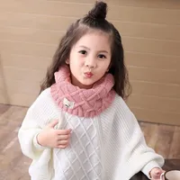 Scarves Wraps Scarves JAMONT Cute Cotton Winter Baby Neck Ring Scarf LICs Children's Girls Boys Knitted Wool O Scarves for Kids Solid Warm Snood Braga