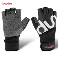 Boodun Men Women Half Finger Gym Gloves CrossFit Fitness Dumbbell Gloves Body Building Weight Lifting Wrist Gloves for Musculatio287n