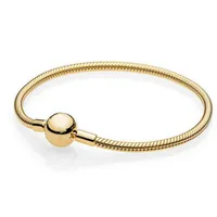 أساور الأفعى المطلية بالذهب مع الأساور الفضية مع Clasp Round 2018 New Fashion Silver 925 Bracelets for Women Pandora Bracelet337Q