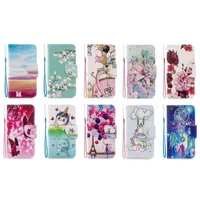 طباعة حالات محفظة جلدية لـ Samsung S22 Plus Ultra A13 4G 5G Galaxy A33 A53 M52 Flower Lace Butterfly Stylish Heart Love Id Card