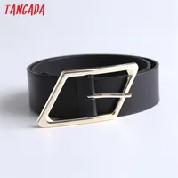 Belts Tangada England Style Fashion Metal Ring Buckle Causal Belt Women Genuine Leather 6D07 220922