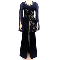 Ethnic Clothing African Dresses For Women Beading Diamonds Robe Africaine Dashiki Fashion Cloth Long Maxi Dress Africa177r