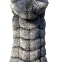 Kadın kürk sahte zadorin moda kolsuz ceket kapşonlu kış gilet pelliccia kürk yelek ceketi bontjas 220922