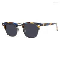 Солнцезащитные очки мода Американская панк -полума фрейма унисекс поляризованные мужчины Зоннбрил Вур Маннен Миопия