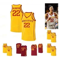 SJ NCAA College Iowa State Cyclones Basketball Jersey 24 Terrence Lewis 25 Eric Steyer 3 Tre Jackson 33 Solomon Young Custom cous￩e