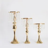 Party Decoration Metal Candle Holders Flowers Vase Candlestick Centerpieces Road Lead Candelabra Wedding Porps Christmas
