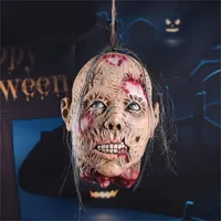 Собачья одежда отрезана голова пропь Хэллоуин Страшно реалистичный подвесной кровавый с костюмом парика. Украшение латекса 220921