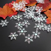 Christmas Decorations 300pcs/lot Snowflakes Confetti Artificial Snow Xmas Tree Decoration For Home Window Decor Wedding Party Toss