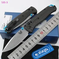 Benchmade 535-3 Bugout AXIS Folding Knife 3 24 S90V Blade Carbon Fiber Handles Outdoor Camping Hunting Pocket Knives EDC To2684