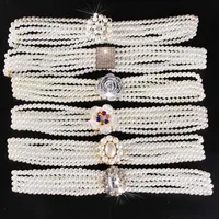 Top Selling Pearl Belt for Women Crystal Sashes Wedding Bridal Belt Designer Sexy Bridesmaid Dress Girl Waist Chain313p