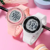 Wristwatches Sanda Men Reloj Digital Resistente Al Agua Fashion Casual Stopwatch Electronic Wristwatch Shockproof Sports LED Big Dial Clock