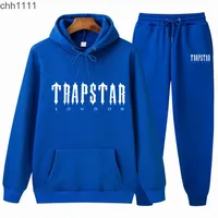 Nuevo ch￡ndal para hombres Trapstar Fashion Stowerswear Sportswear Men Ropa Jogging Casual Running Sport Suits Dise￱ador Pant 2 PCS Sets