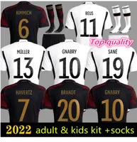 2022 Gnabry Werner Soccer Jersey -fans Kroos Draxler Reus Hummels Muller Gotze World Cup voetbalshirt Germanys Men Men Volwassen Kids Kit 22 23