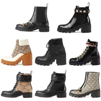 Designer Martin Boots High Heels Kn￶chelstiefel echtes Schuhe Mode Winter Herbst Martins Cowboy Leder gesteppte Schn￼re-up Winterschuhgummi-Sohle