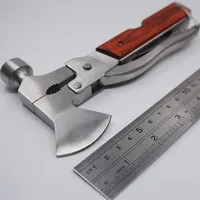 2017 New Outdoor Camping EDC Emergency Survival Tools Multifunction Axe Hatchet Safety Hammer Knife Opener Screwdriver Plier Hunting Fi228H