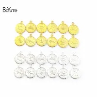 BoYuTe 12 Pieces Set 10 Sets Lot Metal Brass Mix 12MM Zodiac Charms for Jewelry Making DIY Hand Made Jewelry Accessories Parts227S