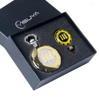 Pocket Watches Fashion Game Fallout 4 Vault 111 Watch With Theme Glass Dome Pendant Necklace Clock Gift Sets Box Chain