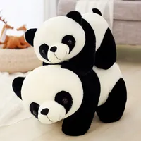Sevimli Peluş Dolgulu Hayvan Bebek 25cm 30cm 40cm Dev Panda Ayı Hayvanlar Oyuncak Yastık Karikatür Kawaii Dolls Çocuk Oyuncaklar C33