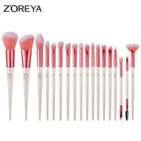 Makeup Brushes Zoreya 18 PCS Makeup Borstes Tools Red Foundation Powder Blush Eyeshadow Brush Set Brochas Maquillaje T220921