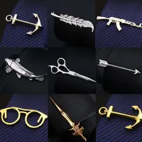 Creative Funny Men Trey Clip Stainless Steel Metal Metal Pin elegante Moda Tie Bar Gifts Presentes de casamento para Bussiness329f