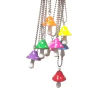 Pendants Cute Colorf Fresh Simation Mushroom Dangling Necklace Handmade Gummy Shape Pendant Rainbow Colored 3D Food Vegetables Brhome Ams40