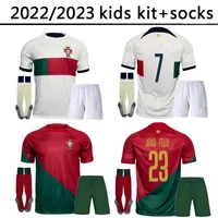 2023 Soccer Jersey Portugiesisch Bruno Fernandes Diogo J. Danilo Portuguesa Retro 2022 Joao Felix 22 23 Fu￟ballhemd Bernardo Portuser Kids Kit Socken Uniformen