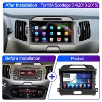 Bilvideo Android Radio 2Din Support Split Screen 16GB med GPS MirrorLink FM Bluetooth för Kia Sportage R