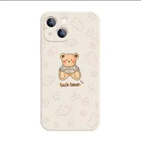 Luck Bear casos de prote￧￣o capa para celular para iPhone 13