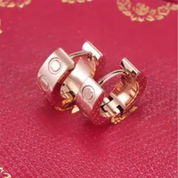 Whole Love Earrings Women's Earcuff Earring Crystal Rose Gold StudステンレススチールファッションジュエリーBrith2929用の箱なし